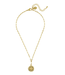 Susan Shaw Gold Bee Pendant on Loop Chain Necklace