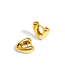 RHO Gold V-Shape Huggie Earring