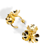 RHO Gold Metal Flower Huggie Earring