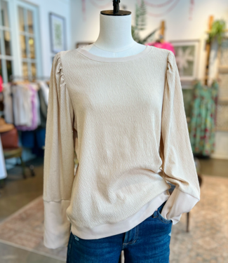 Warm Sand Tamara Crew Neck Top