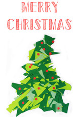 Create Greeting Card-Merry Christmas-Christmas Tree