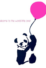 Create Greeting Card Playful Panda Girl