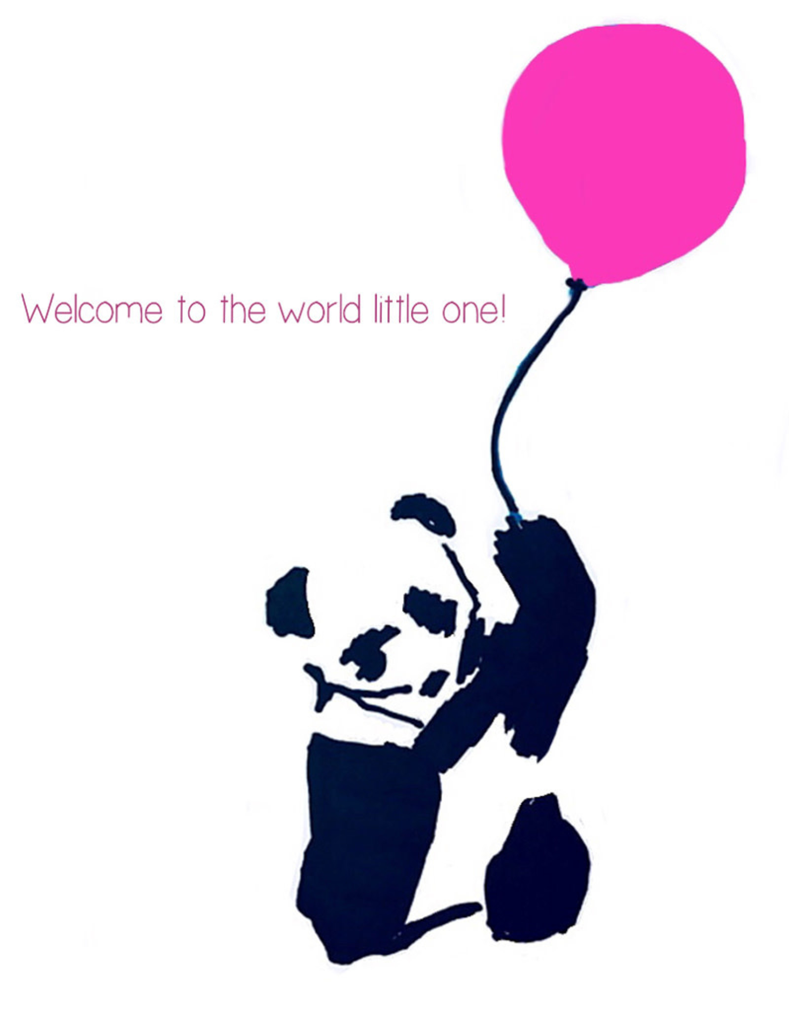 Create Greeting Card Playful Panda Girl