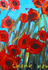 Create Greeting Card-Thank You-Poppies