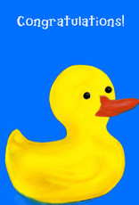 Create Greeting Card-Rubber Duck Blue