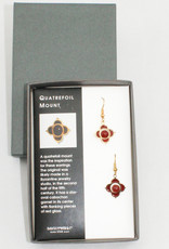 David Howell & Company Quatrefoil Mount Earrings