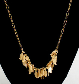 Stefanie Wolf Designs Petite Gold Plated Leaf Necklace