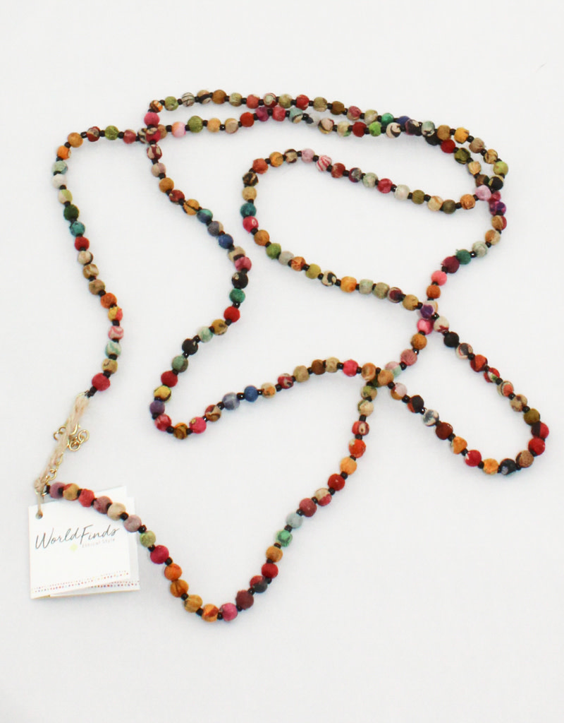 Kantha Bead Long Necklace Creations