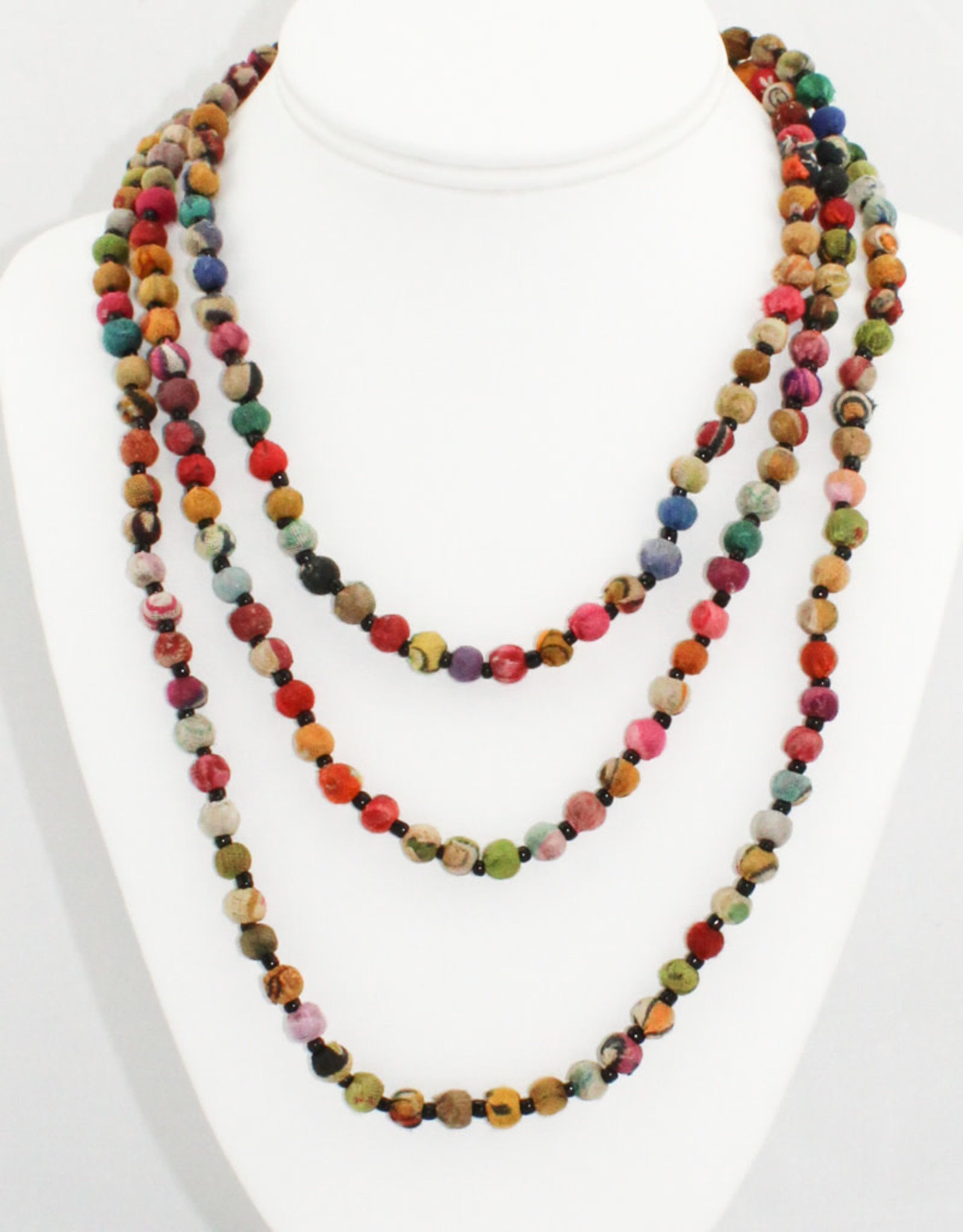 World Finds Kantha Bead Long Necklace