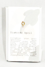 Kozakh April Faceted Diamond pendant