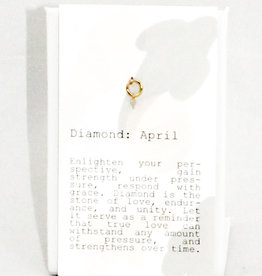 Kozakh April Faceted Diamond pendant