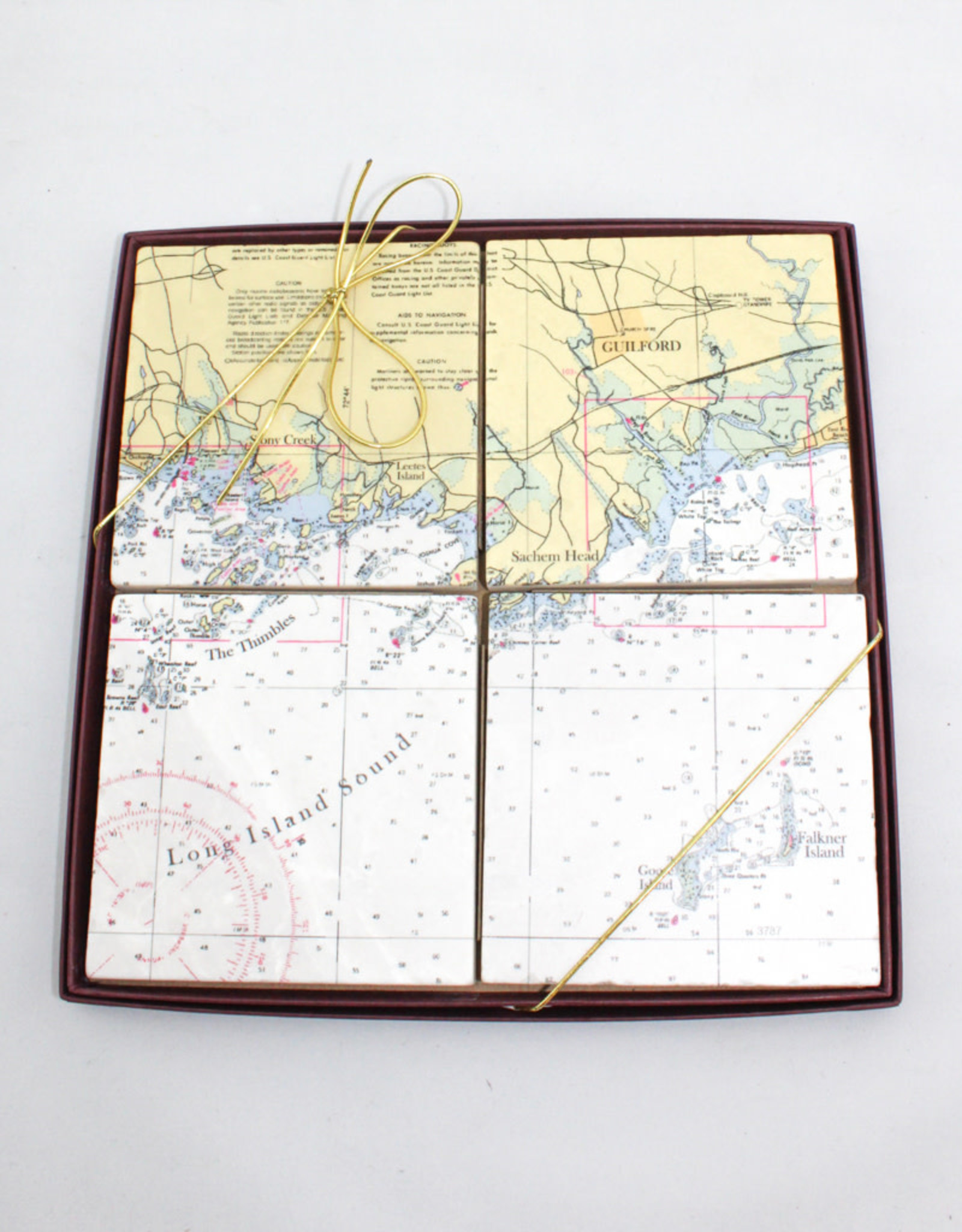 Screen Craft Tile Works Guilford Map tile coasters