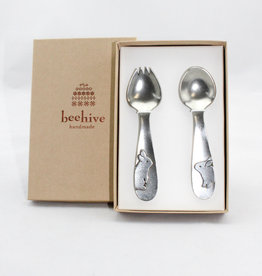 Beehive Handmade Rabbit Spork & Spoon Set