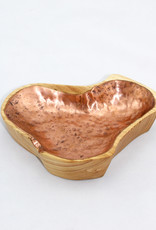 KTN Woodworks Wooden Bowl with Copper