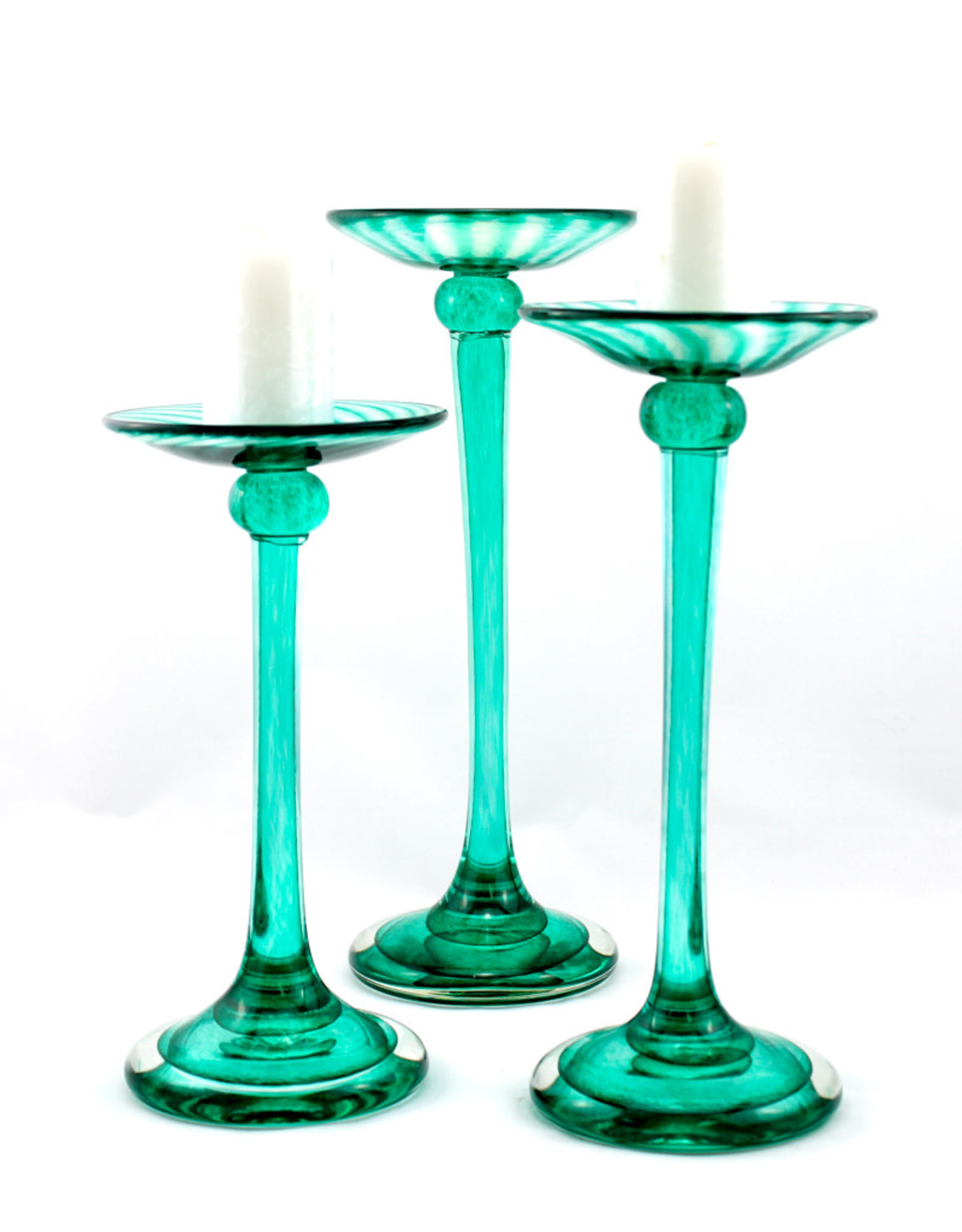 Hudson Beach Glass Glass Candleholder Set of 3
