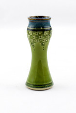 Plays in Mud Pottery Small Amphora Vase Half Pattern-Green