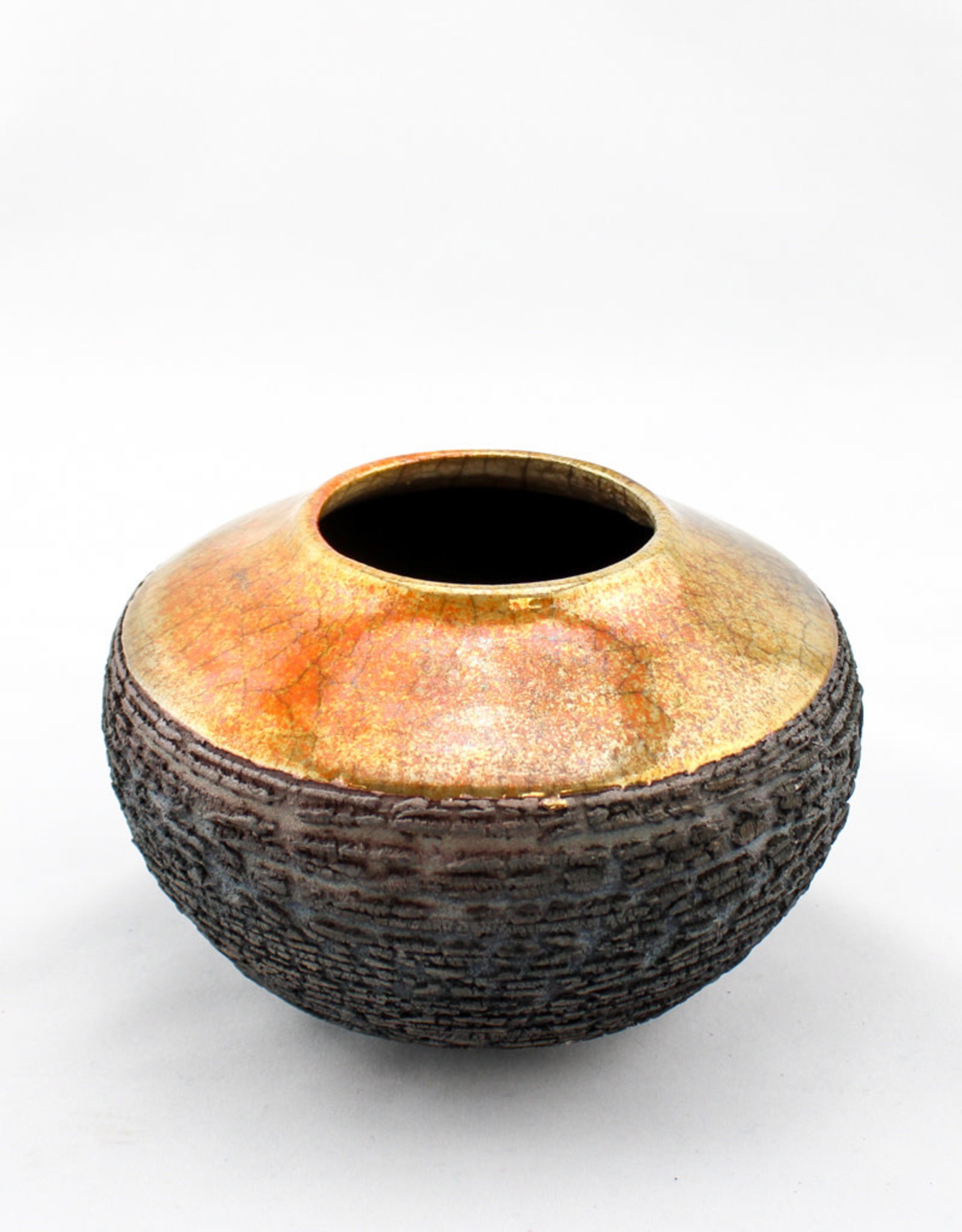 Canton clay works Raku Fired Pot-Small