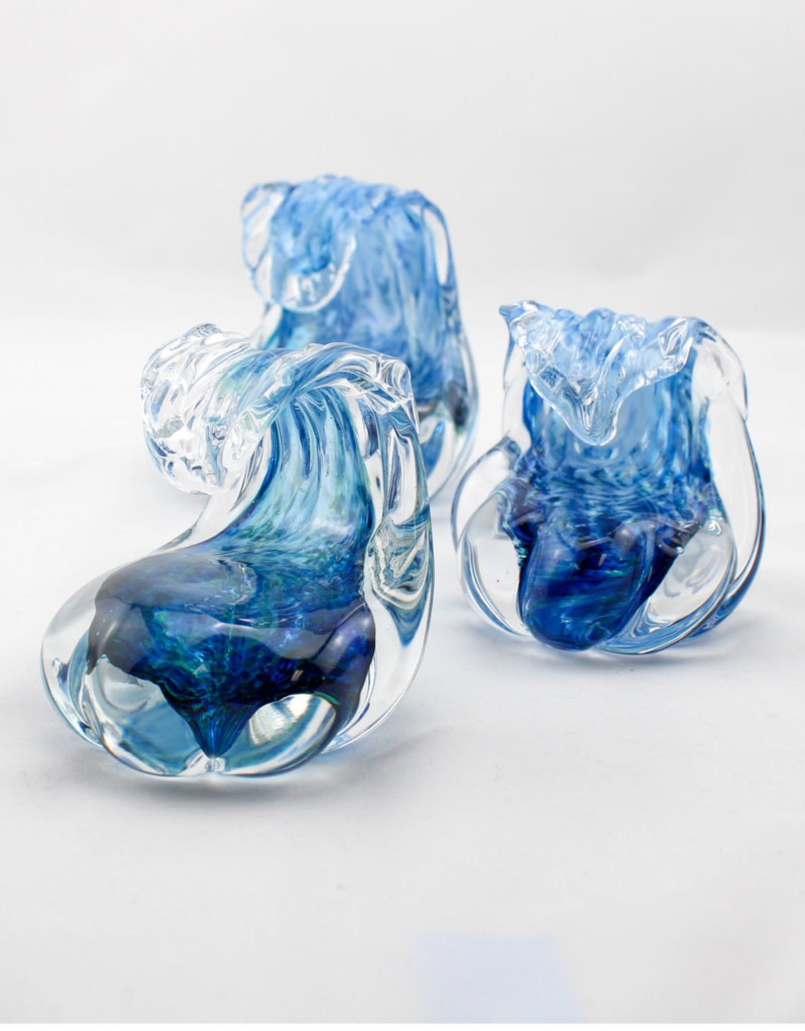 Anchor Bend Glassworks, LLC Glass Wave Scupture-Small