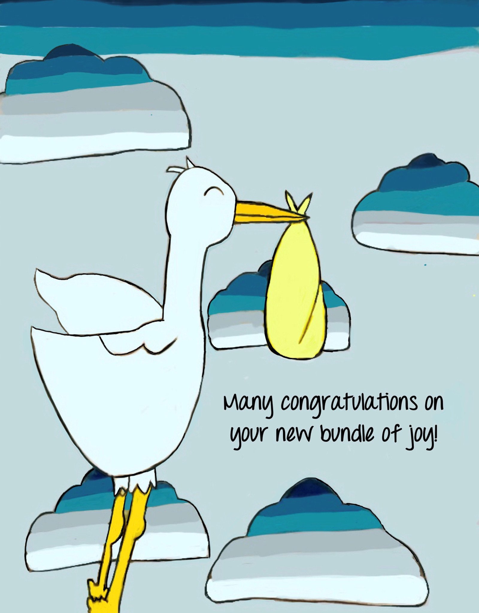 Create Greeting Card Special Delivery Stork