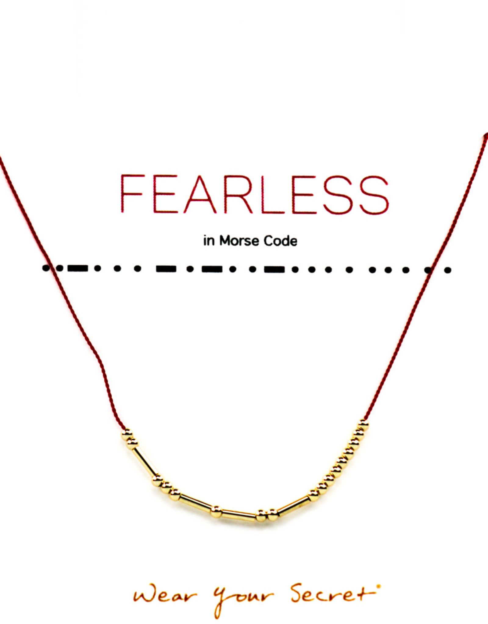 Little Be Design Morse Code "Fearless" necklace