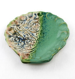 Earth Tones Pottery Shell Dish