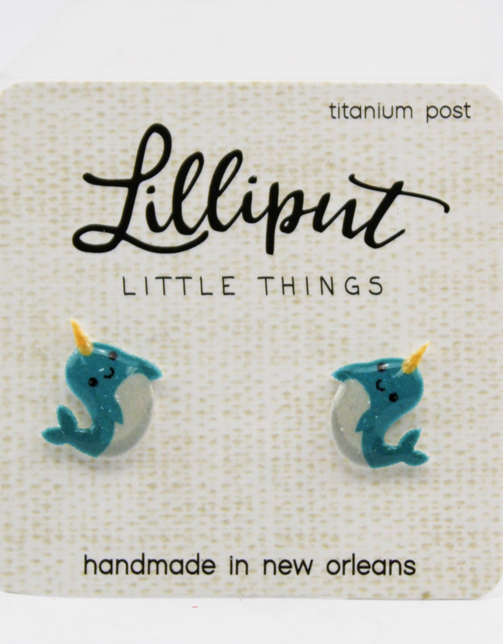 Lilliput Narwhal Earrings