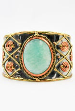 Anju Jewelry Mixed Metal Amazonite Stone Bracelet