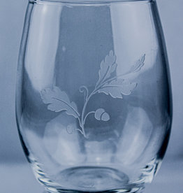 J Charles Stemless Wine - Fall Etched Glass