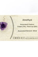 Elemental Allies Amethyst Pendant Genuine Gemstone, Wire Wrapped  Birthstone - August