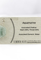 Elemental Allies Aquamarine Pendant Genuine Gemstone, Wire Wrapped  Birthstone - March