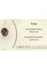 Elemental Allies Ruby Pendant Genuine Gemstone, Wire Wrapped  Birthstone - July