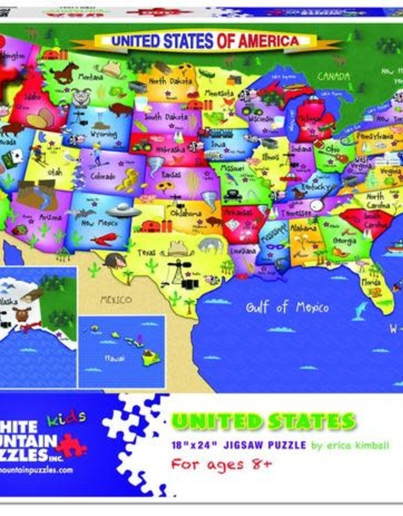 White Mountain Puzzles United States of America 300pc Puzzle