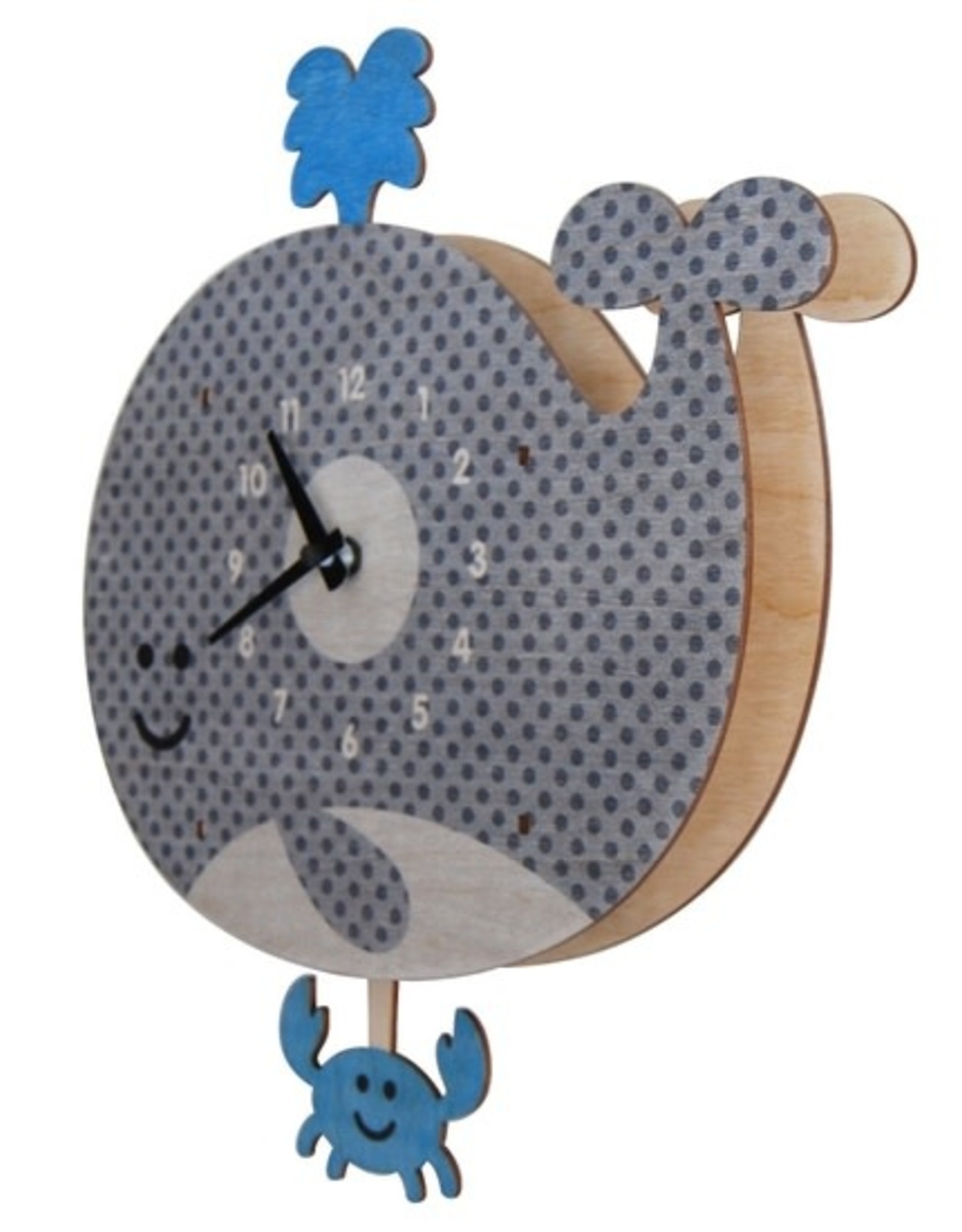 Modern Moose Whale Pendulum Clock