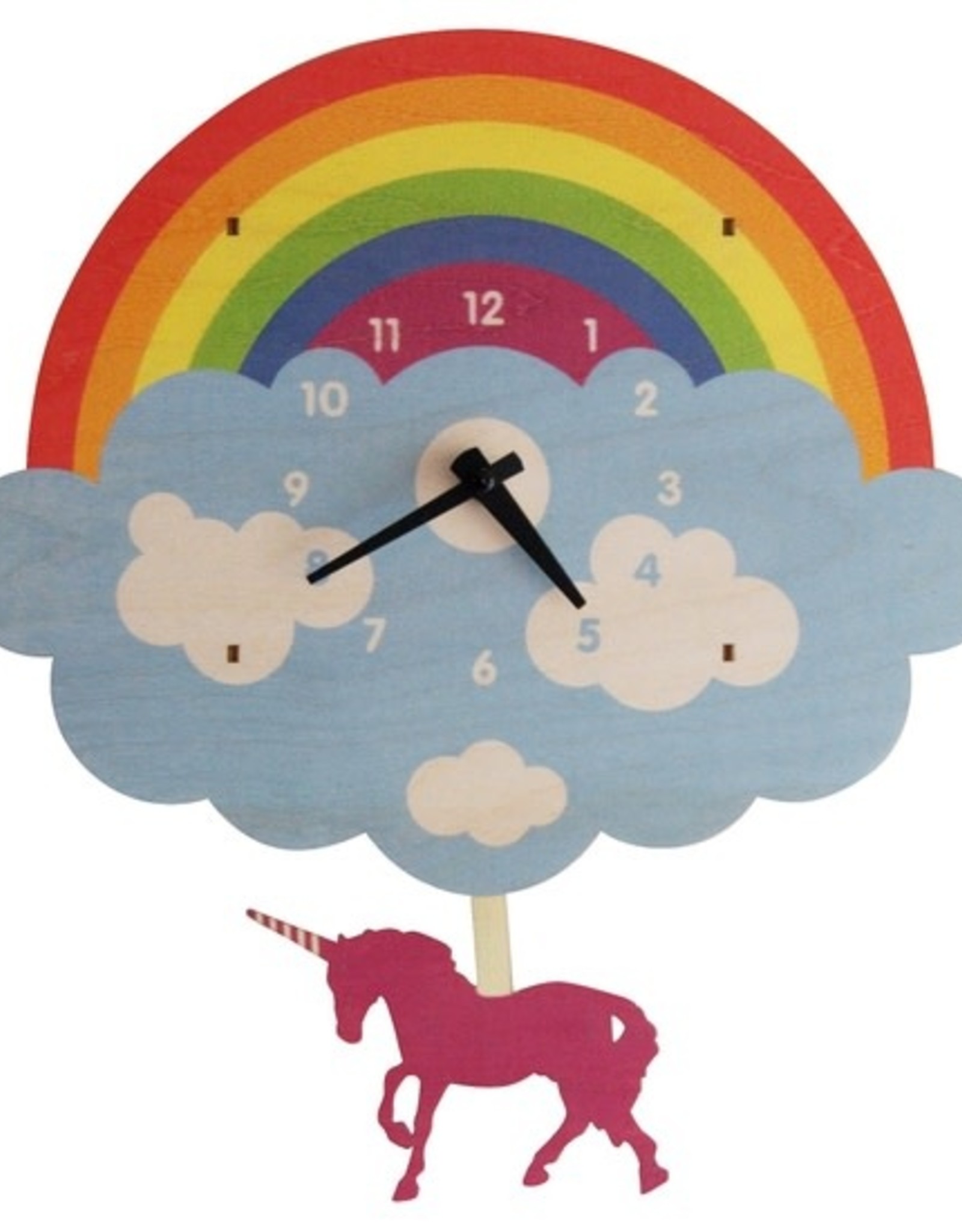 Modern Moose Unicorn Pendulum Clock