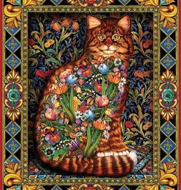 White Mountain Puzzles Tapestry Cat 1000pc Puzzle