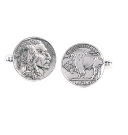 Tokens & Icons Buffalo Nickel Cuff Links