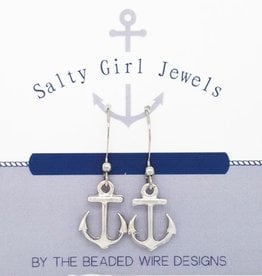 The Beaded Wire Anchor Drop Earrings