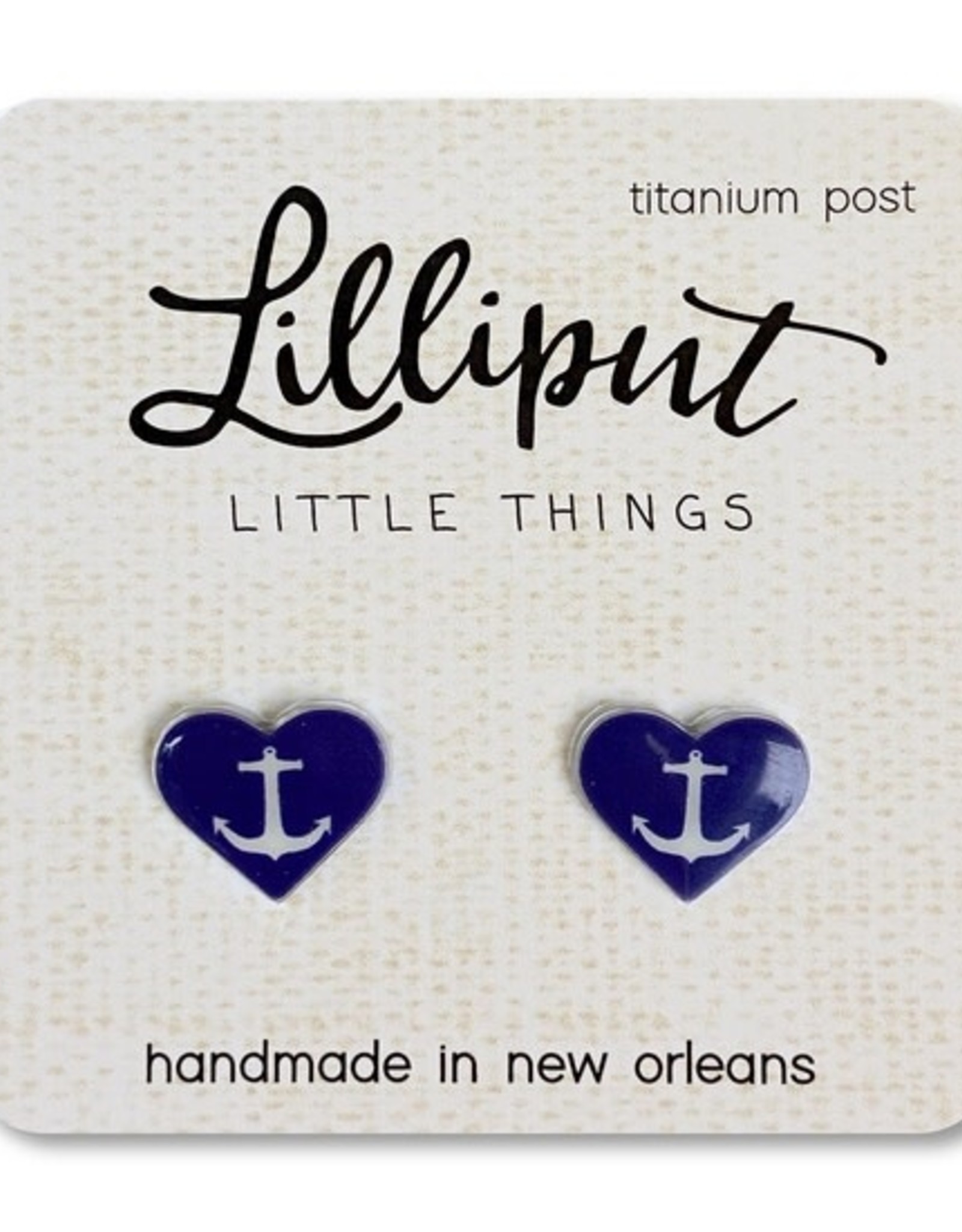 Lilliput Anchor Heart Earrings