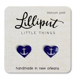 Lilliput Anchor Heart Earrings