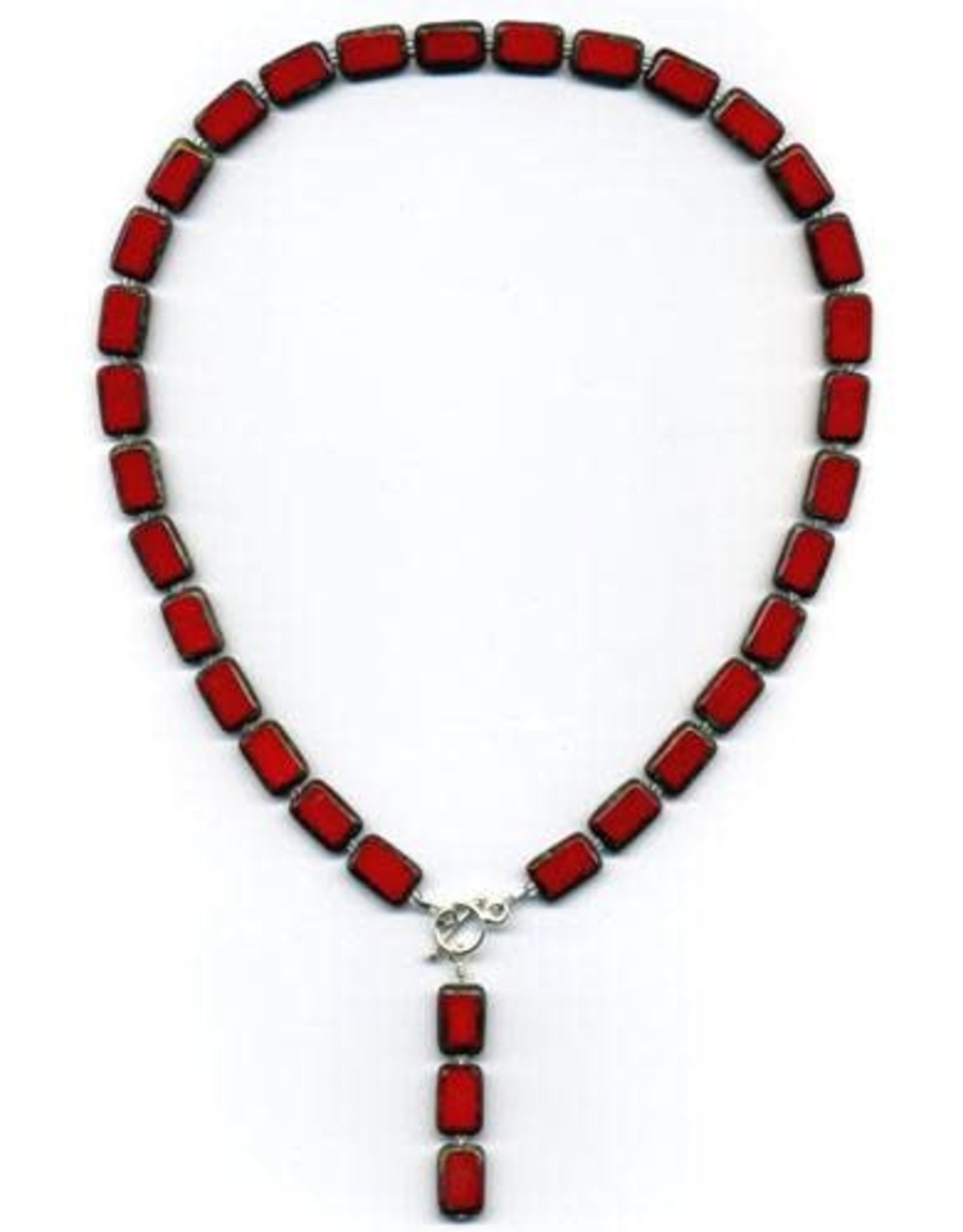 Stefanie Wolf Designs 18" Trilogy Collection Necklace Red