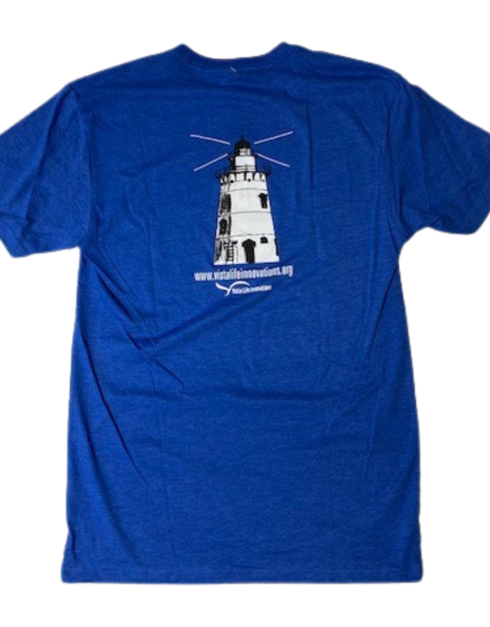 Vista Life Believer Lighthouse Men's Crew Neck SS t-shirt in Royal Blue