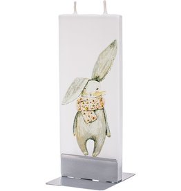 Flatyz White Bunny with Pink Scarf Candle