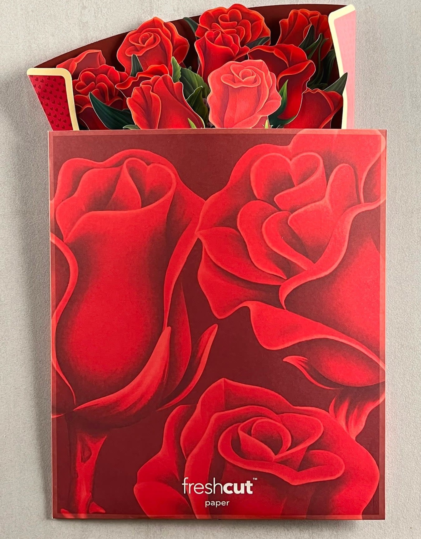 Fresh Cut Paper Red Roses