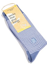 Conscious Step Socks that Give Water - Blue Stripes Medium