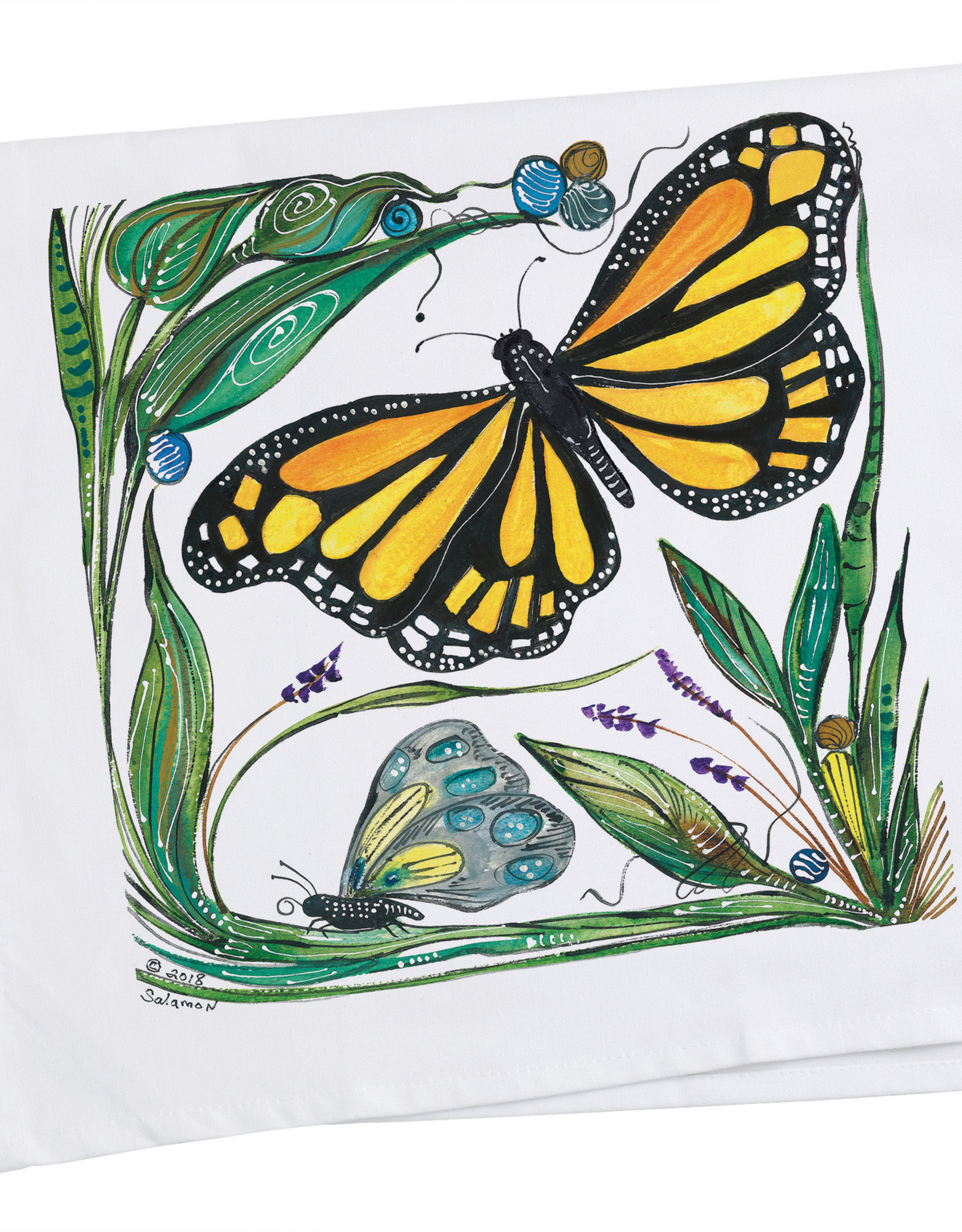 Clay Born Textiles Monarch Tea Towel