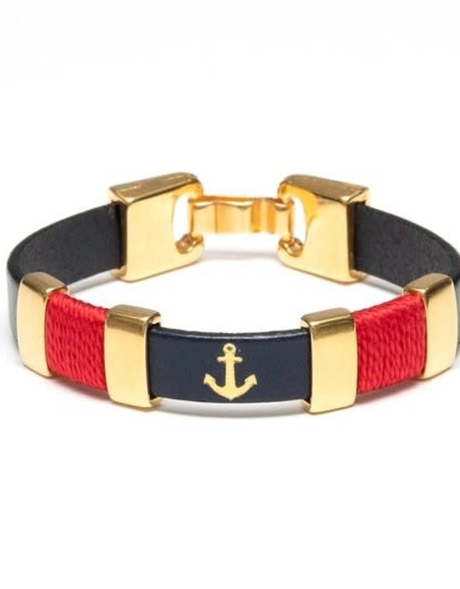 Allison Cole Jewelry Chatham Bracelet - Navy/Red/Gold S