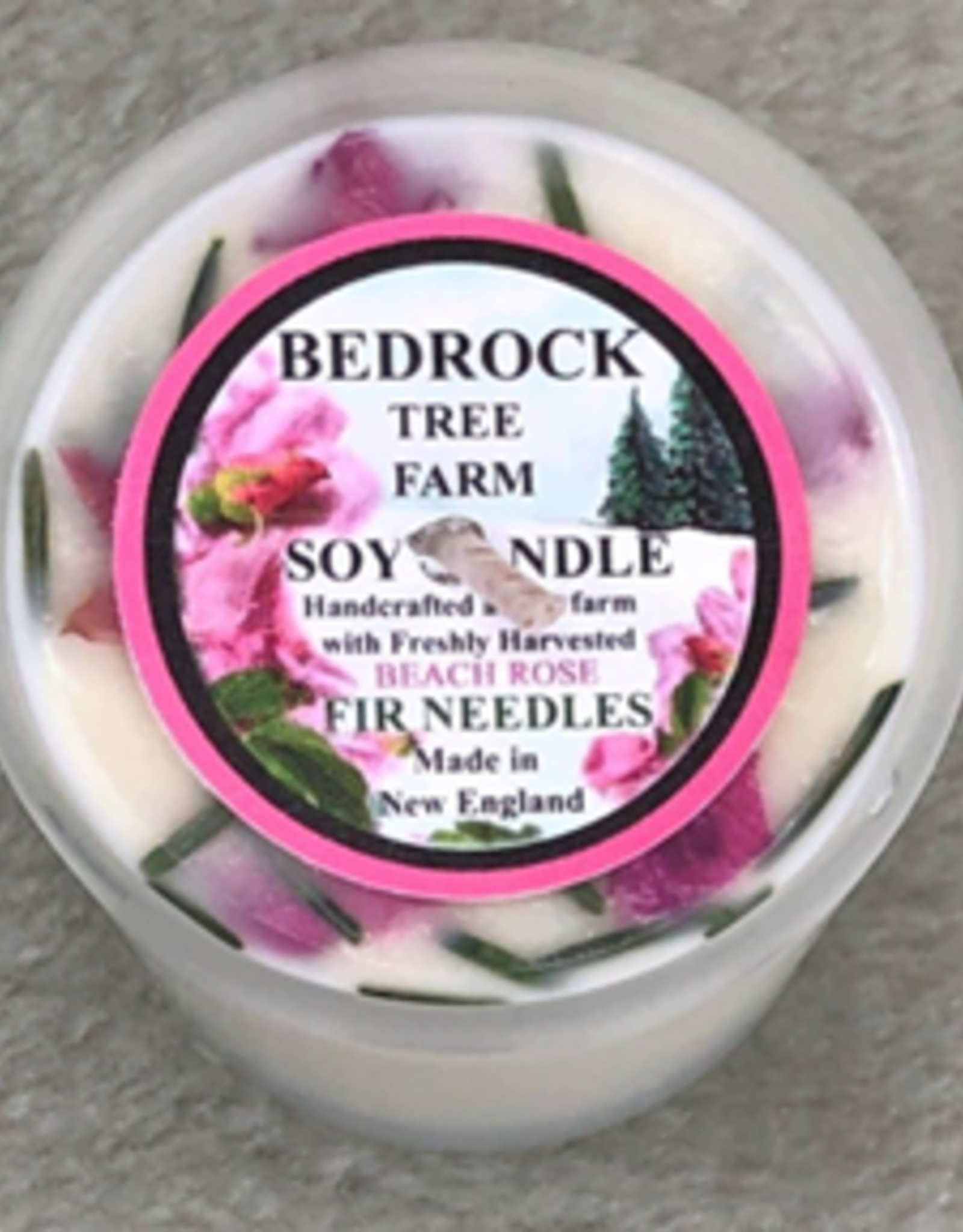 Bedrock Tree Farm Glass Votive 2oz - Beach Rose