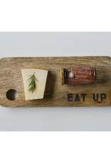 Creative Co-Op Mango Wood "Eat Up"
