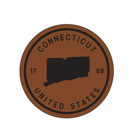 Sugarhouse Leather CT State Coaster