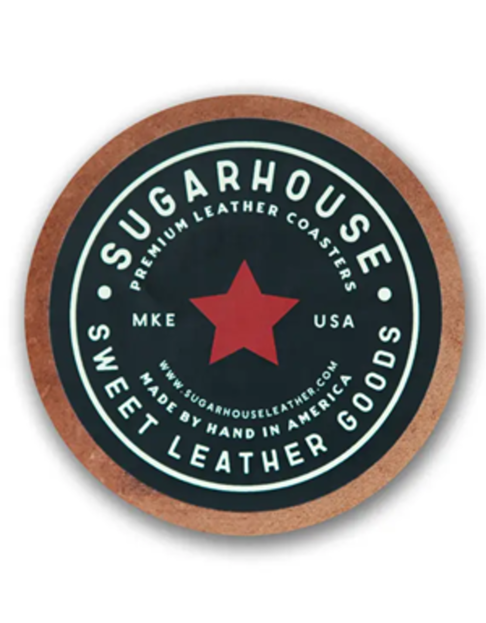 Sugarhouse Leather CT State Coaster